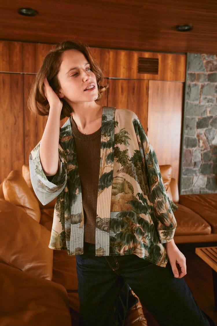 One Hundred Stars Kimono Rivers and Trees Natural One Hundred Stars