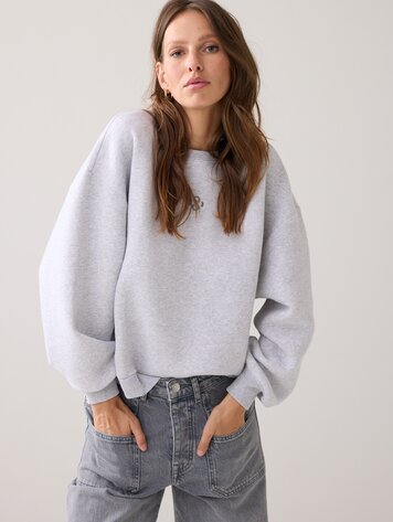 Summum Woman Sweatshirt soft sweat light grey melange