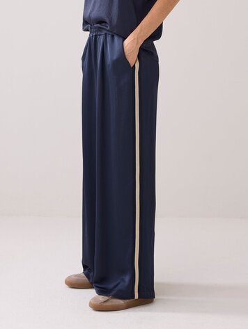 Trousers heavy silky touch midnight blue