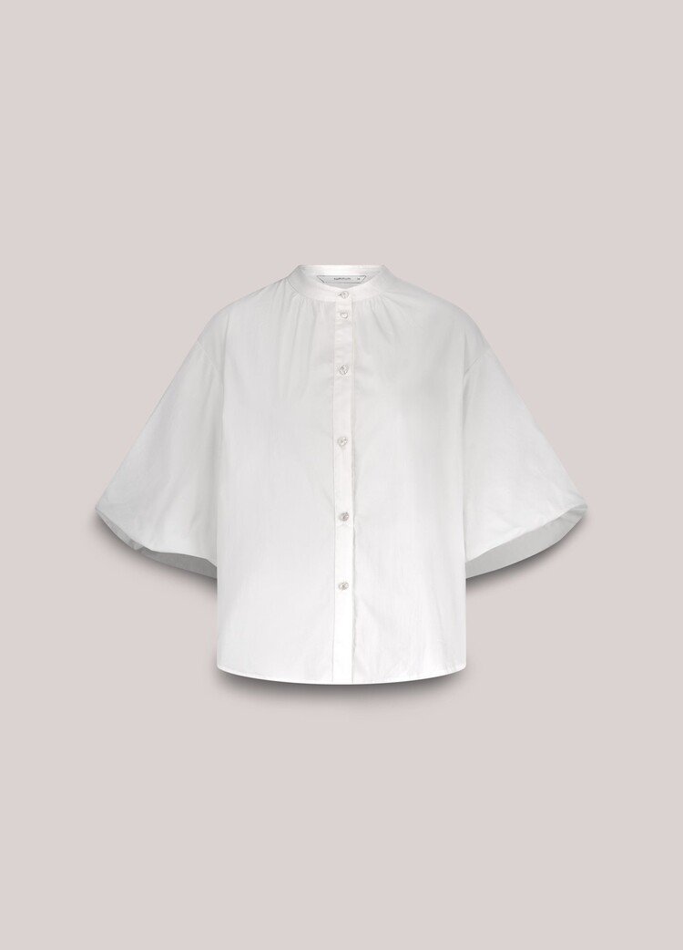 Blouse cotton stretch off white Summum Woman