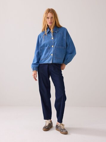 Denim jacket sky twill denim