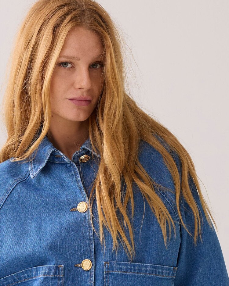 Denim jacket sky twill denim Summum Woman