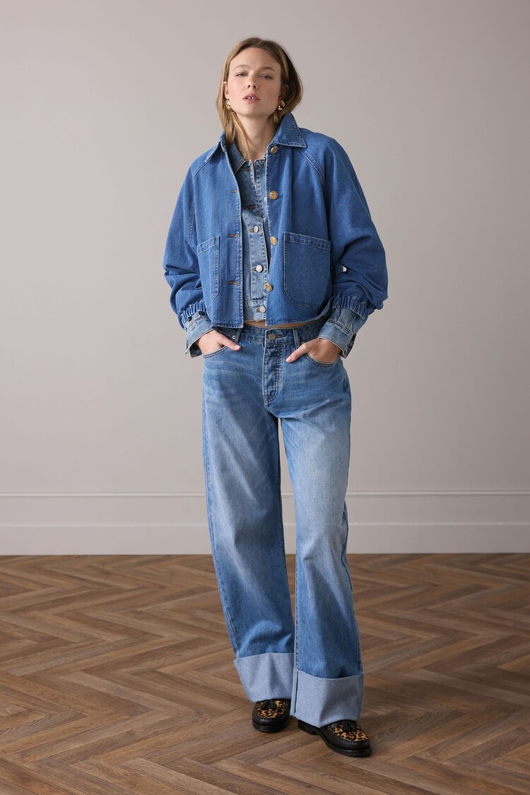 Denim jacket sky twill denim Summum Woman