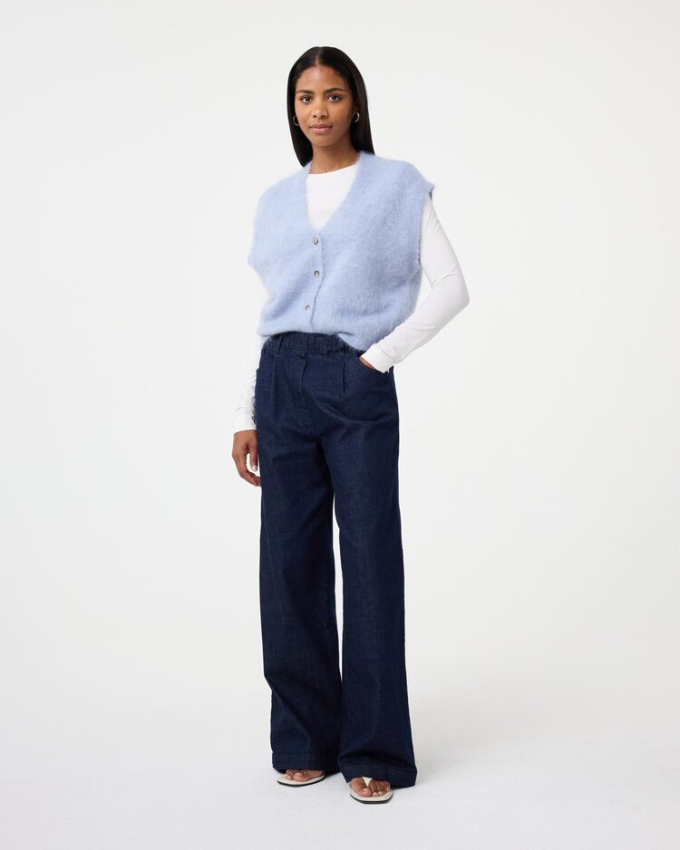 Knit-ted Constanze cardigan light blue Knit-ted