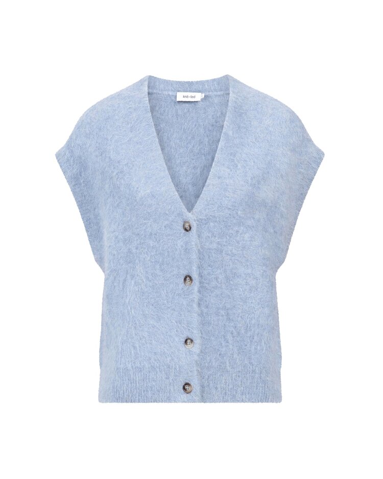 Knit-ted Constanze cardigan light blue Knit-ted