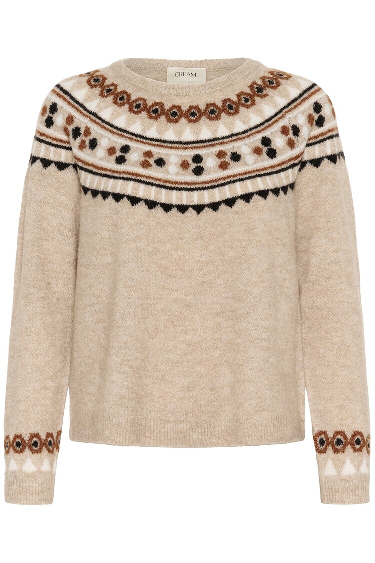 Cream CRCherrie pullover cobblestone melange Cream