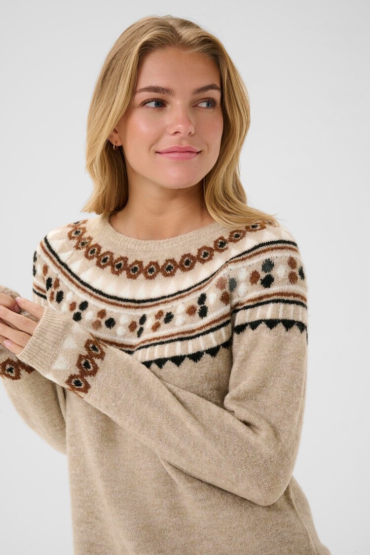 Cream CRCherrie pullover cobblestone melange Cream