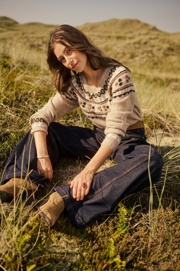 Cream CRCherrie pullover cobblestone melange Cream