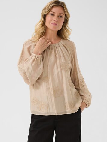 Cream Bine blouse cobblestone