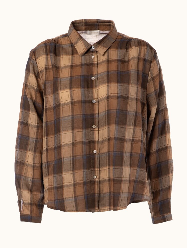 JcSophie Jezebel blouse brown check JcSophie