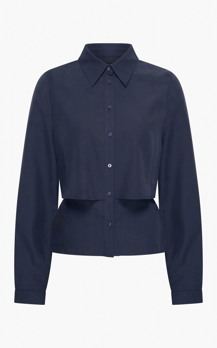 Aímée the label LeahA5 longsleeve blouse marine Aimee the Label