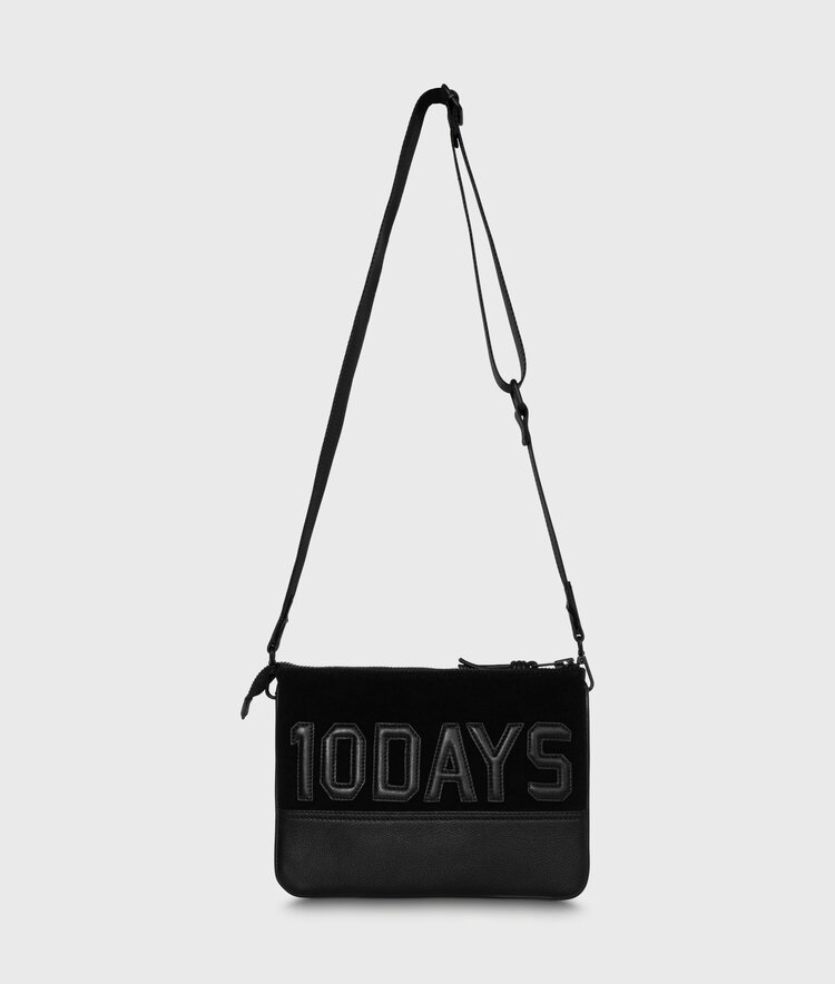 10DAYS Leather double mini pouch black 10Days
