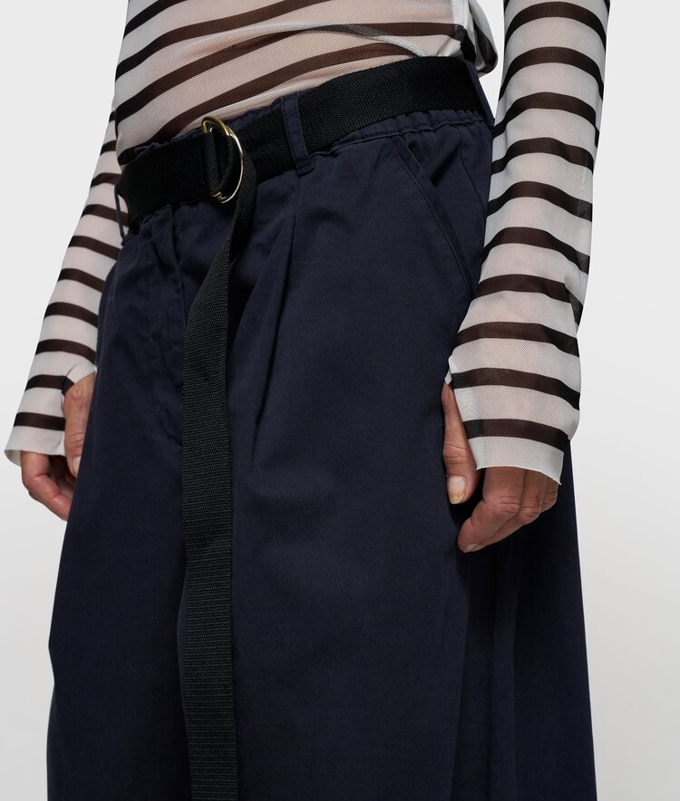 10DAYS Mesh tee stripes ecru/black 10Days