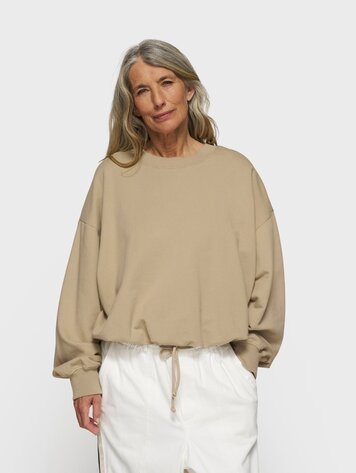 10DAYS Pleated sweater 10 earth