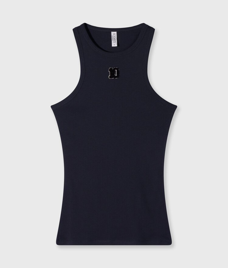 10DAYS Tank top rib terry dark navy 10Days