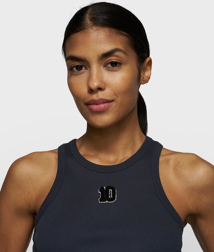 10DAYS Tank top rib terry dark navy 10Days