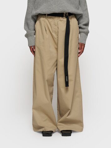 Wide pants twill earth