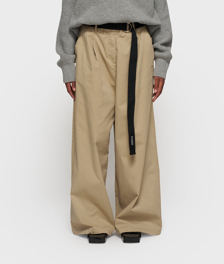 10DAYS Wide pants twill earth 10Days