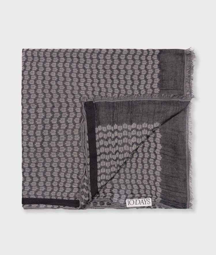 10DAYS Scarf ikat dark navy 10Days