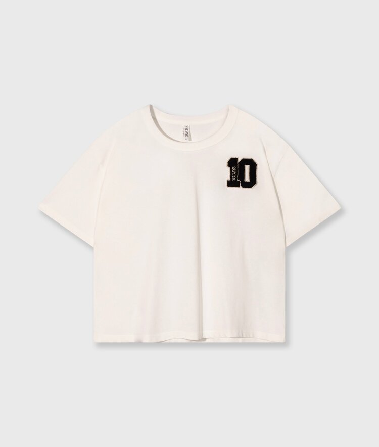 10DAYS Thick cotton tee 10 ecru 10Days