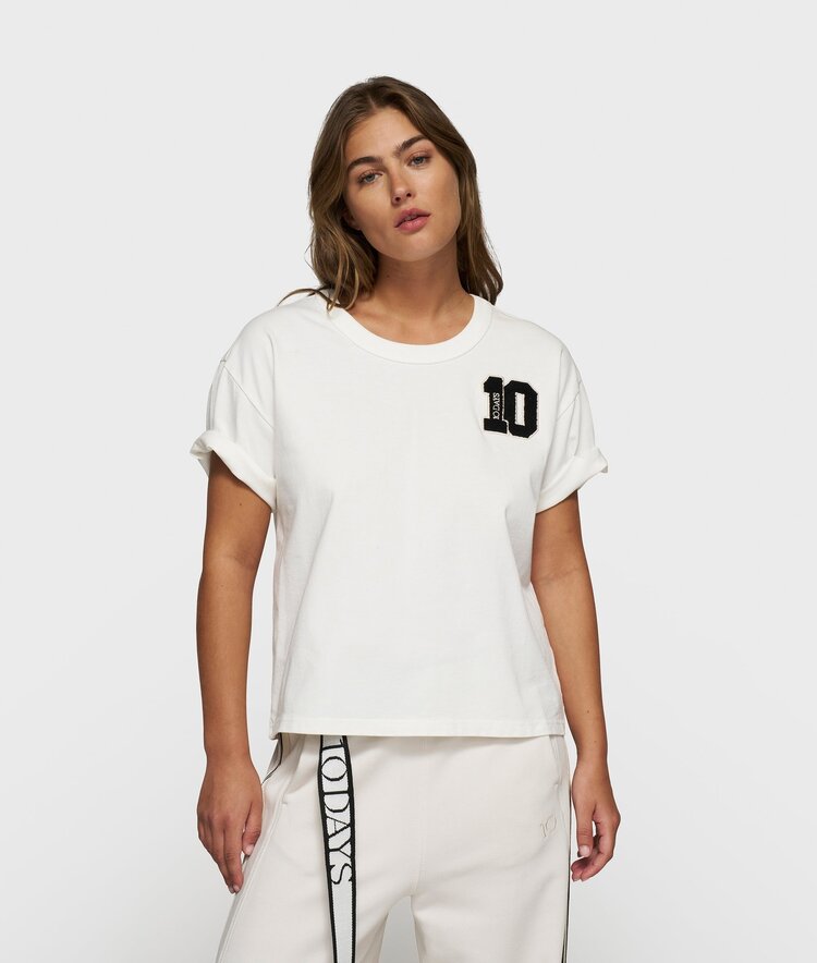 10DAYS Thick cotton tee 10 ecru 10Days