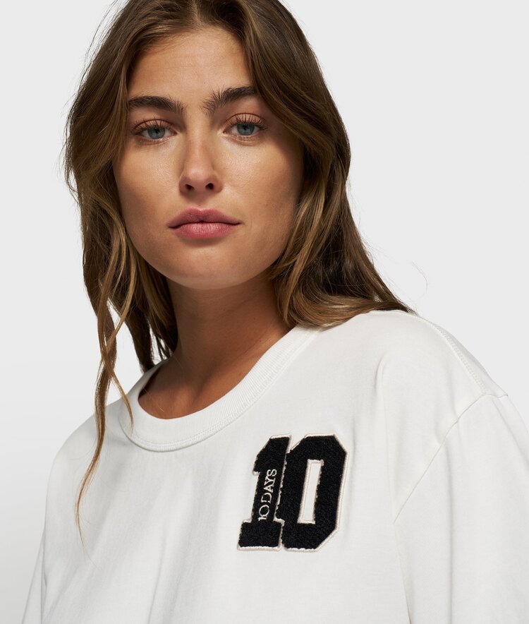 10DAYS Thick cotton tee 10 ecru 10Days