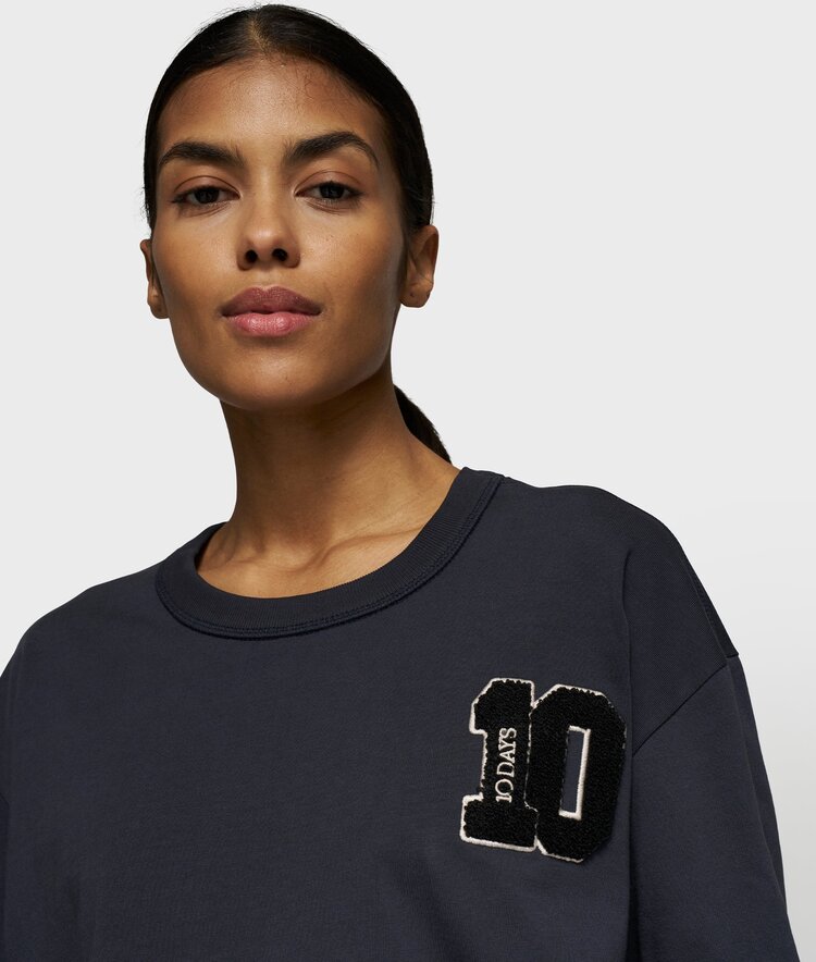 10DAYS Thick cotton tee 10 dark navy 10Days