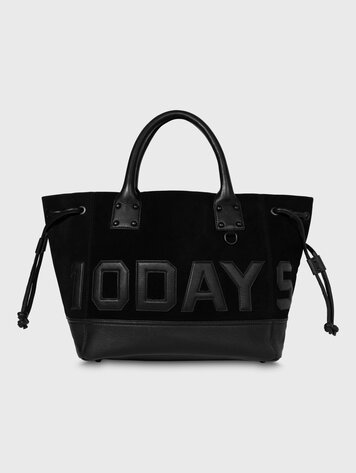 10DAYS Leather shopper black