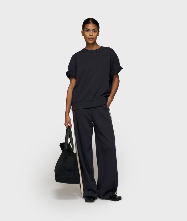 10DAYS Short sleeve sweater patch dark navy 10Days