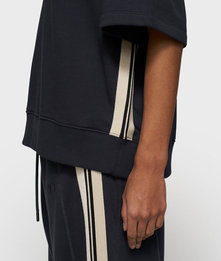 10DAYS Short sleeve sweater patch dark navy 10Days