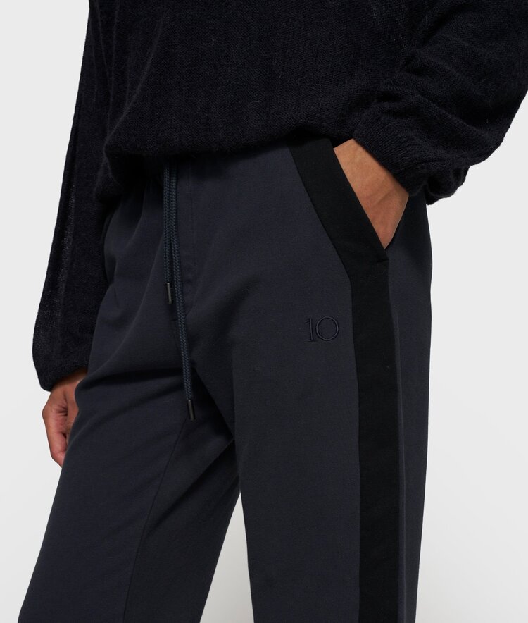 10DAYS Loose thin knit sweater dark navy 10Days