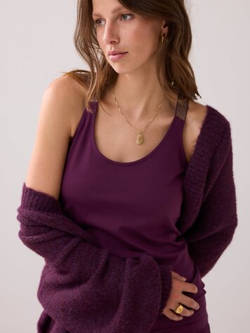 Summum Woman Basic singlet wineberry