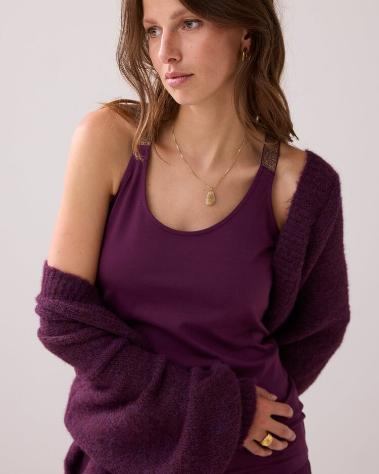 Summum Woman Basic singlet wineberry Summum Woman