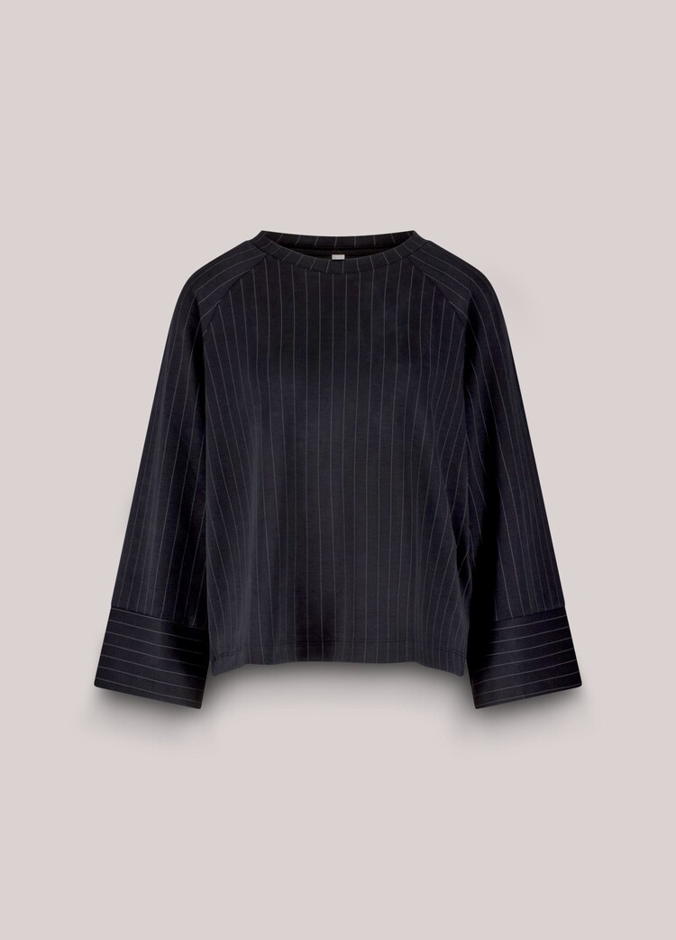 Summum Woman Top scuba pinstripe black Summum Woman