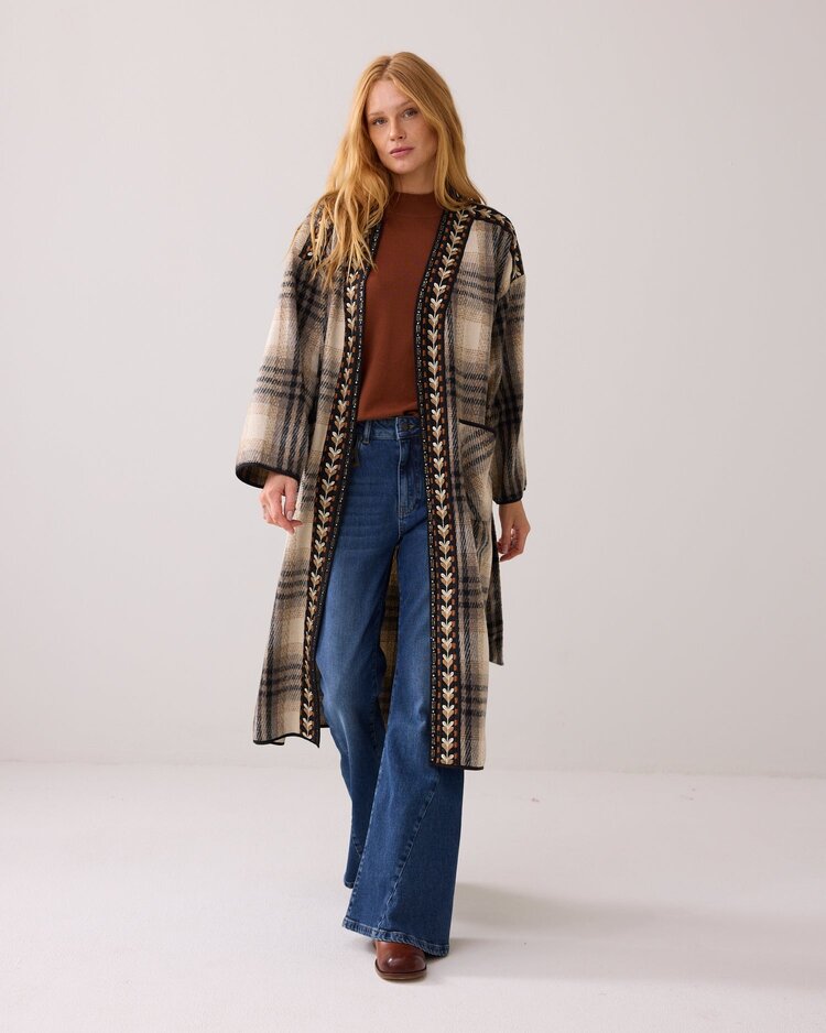 Summum Woman Jacket big check alpaca Summum Woman