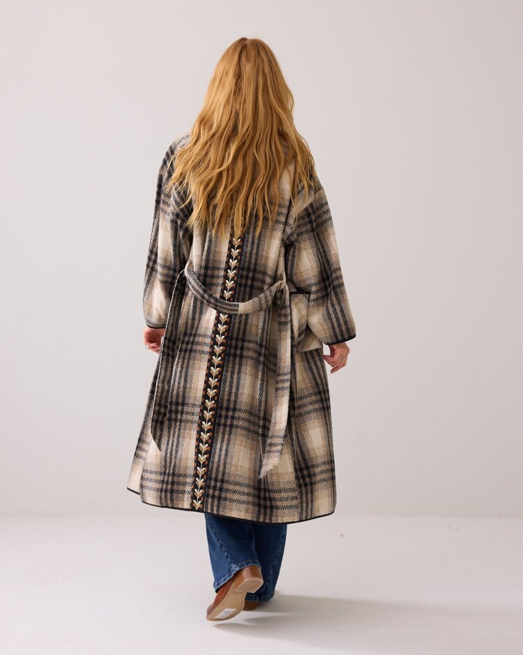 Summum Woman Jacket big check alpaca Summum Woman