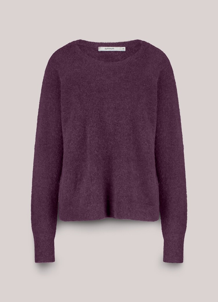 Summum Woman Sweater stretchy wool alpaca blend wineberry Summum Woman