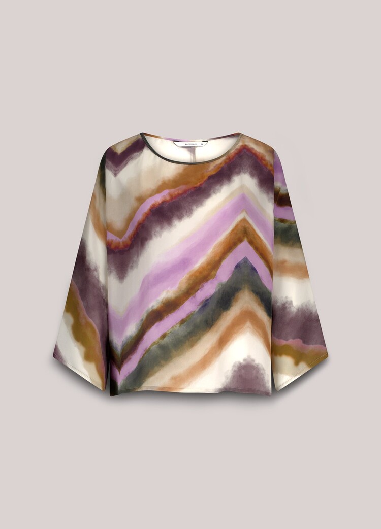 Summum Woman Top wide sleeves zigzag print multicolour Summum Woman