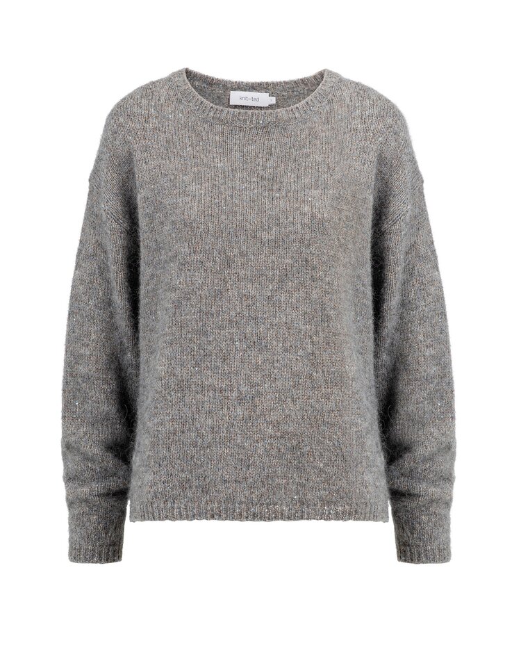 Knit-ted Ace pullover mid grey Knit-ted