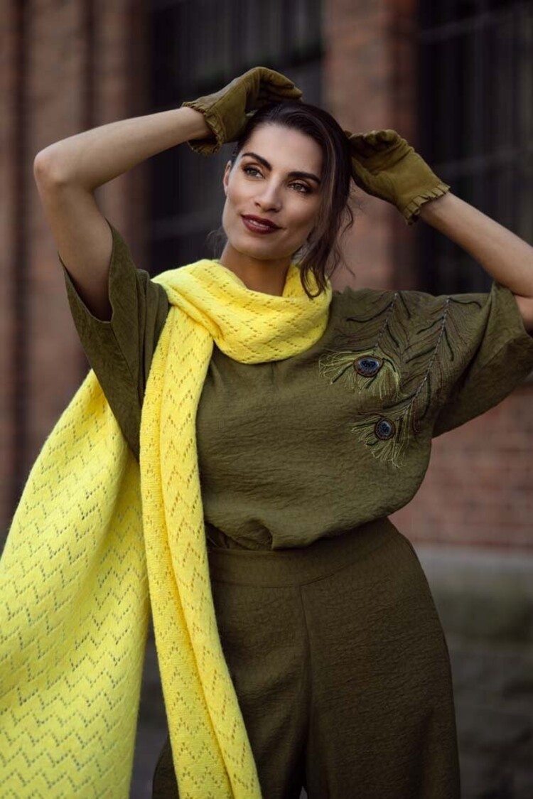 Dame Blanche Iris top cobra kaki Dame Blanche