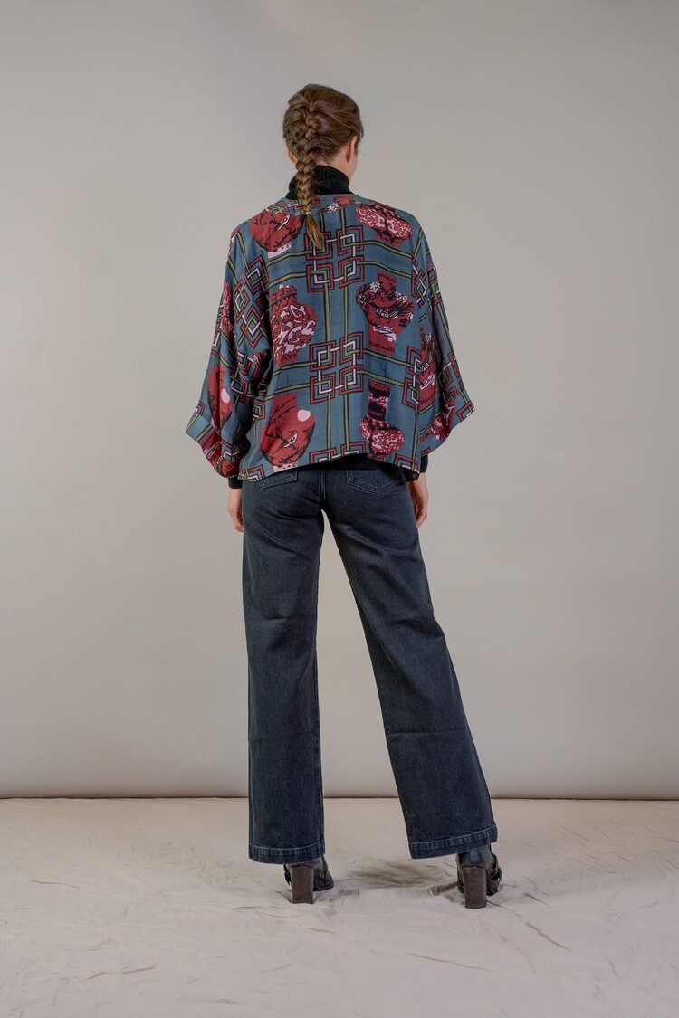 One Hundred Stars Kimono Ginger Jar Grey One Hundred Stars