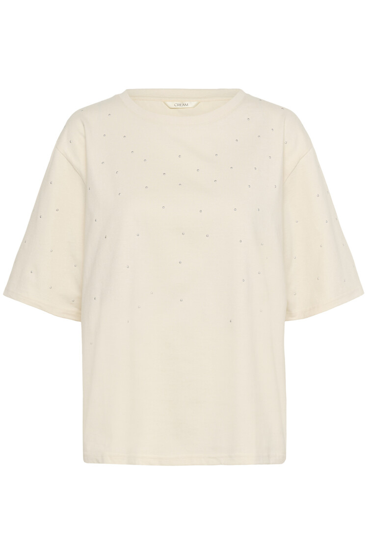 Cream CRLeona studs Tshirt birch Cream