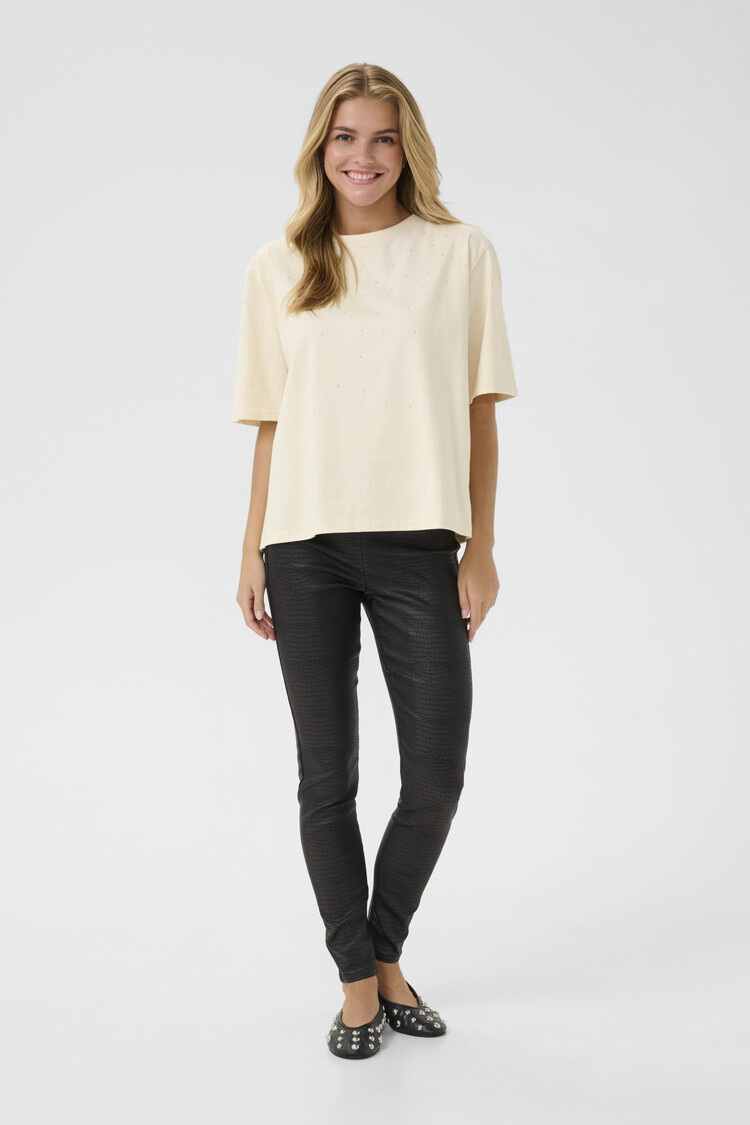 Cream CRLeona studs Tshirt birch Cream