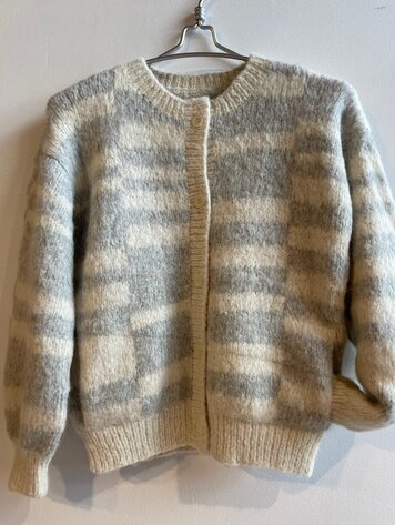 Marlen cardigan ecru con silver