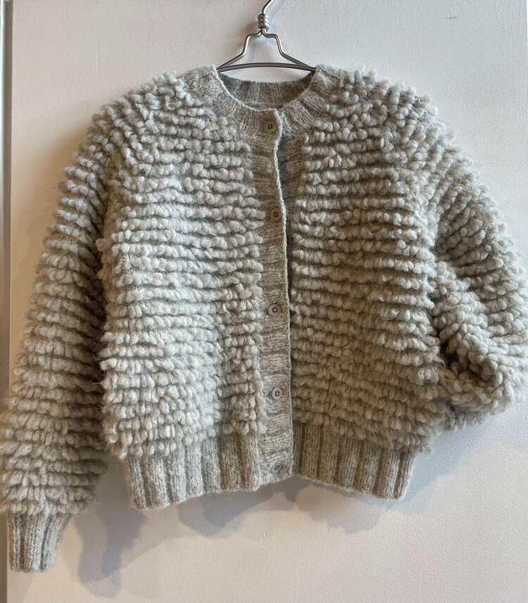 Coco cardigan silver Inti Knitwear