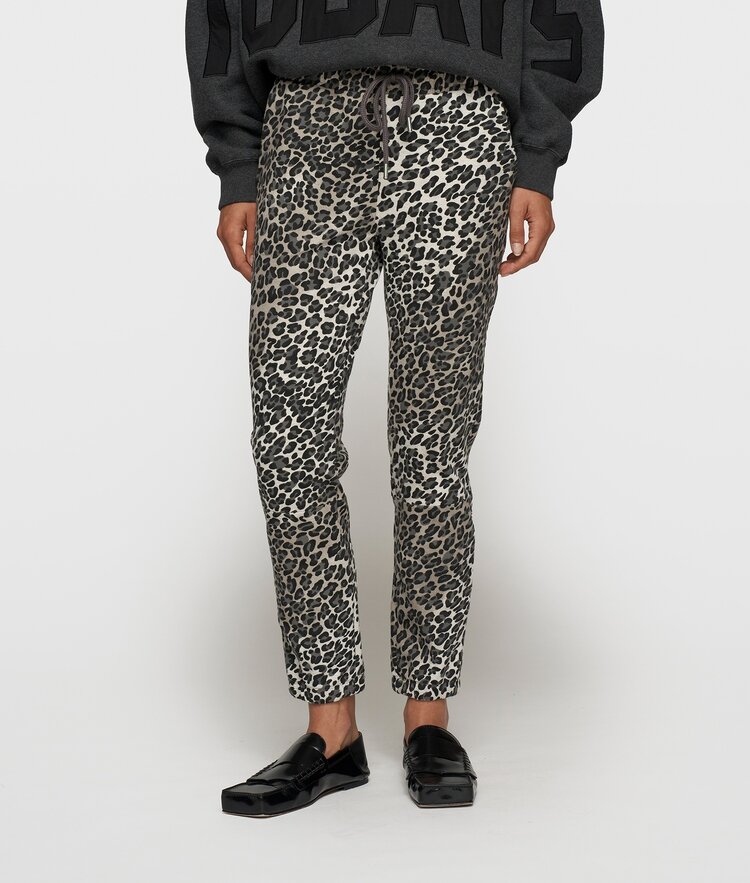 Cropped jogger leopard soft white melee 10Days