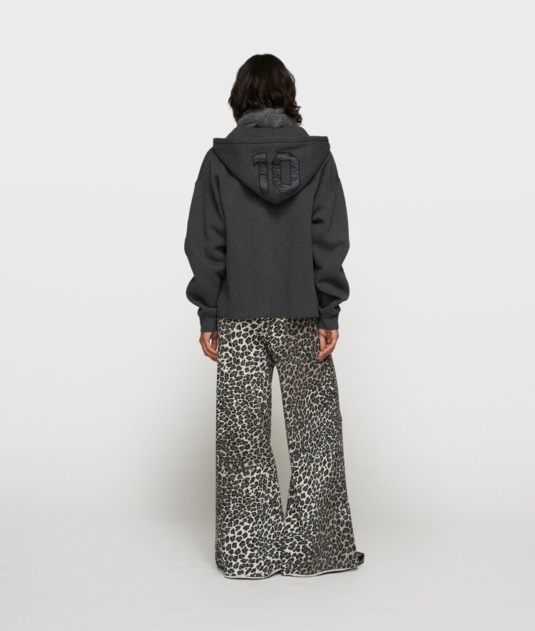 Wide leg jogger leopard soft white melee 10Days