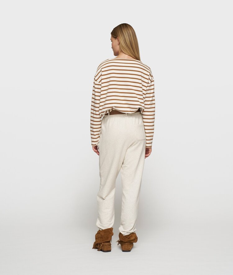 10DAYS Boat neck top stripes ecru/suede 10Days
