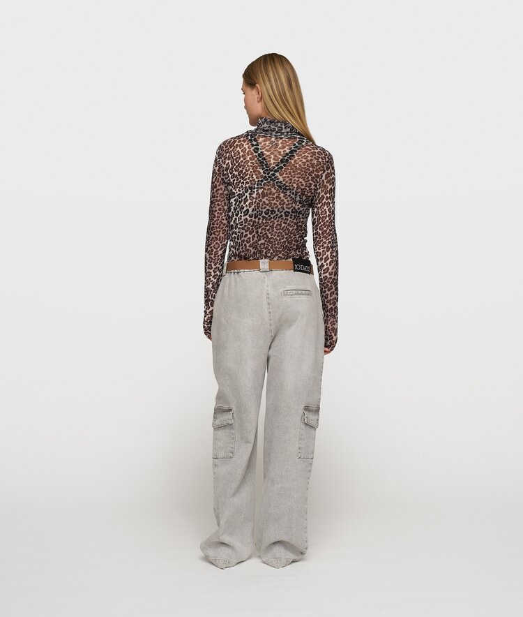 Mesh long sleeve leopard ecru 10Days