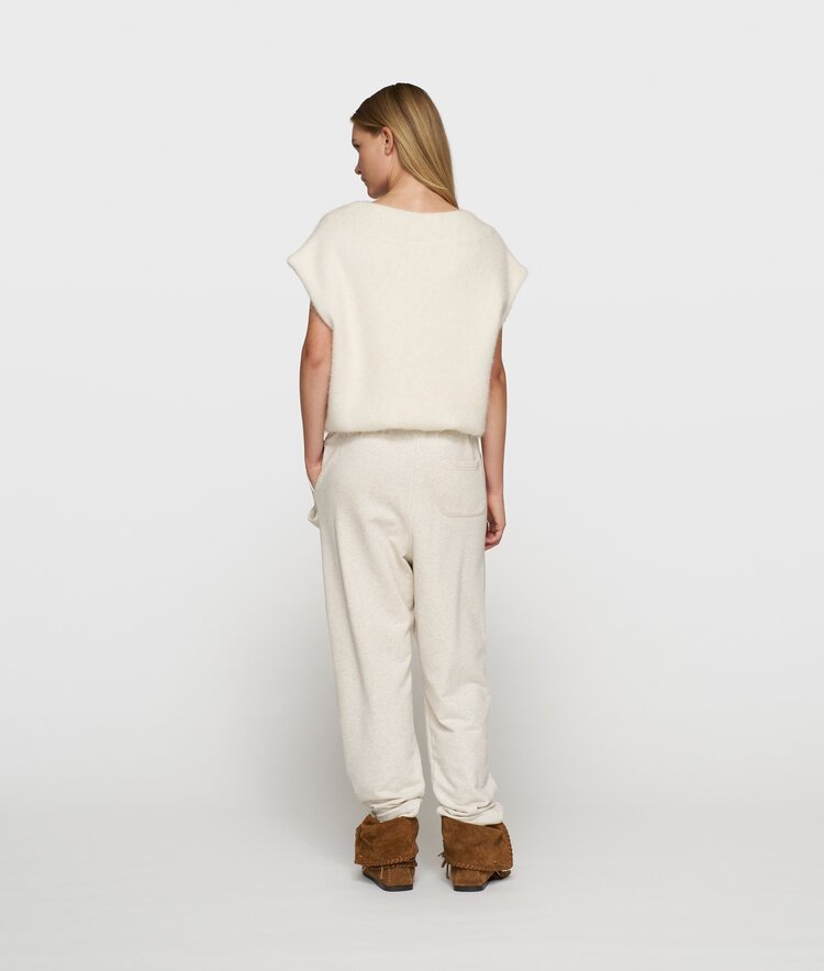 Ballon hairy knit top ecru 10Days